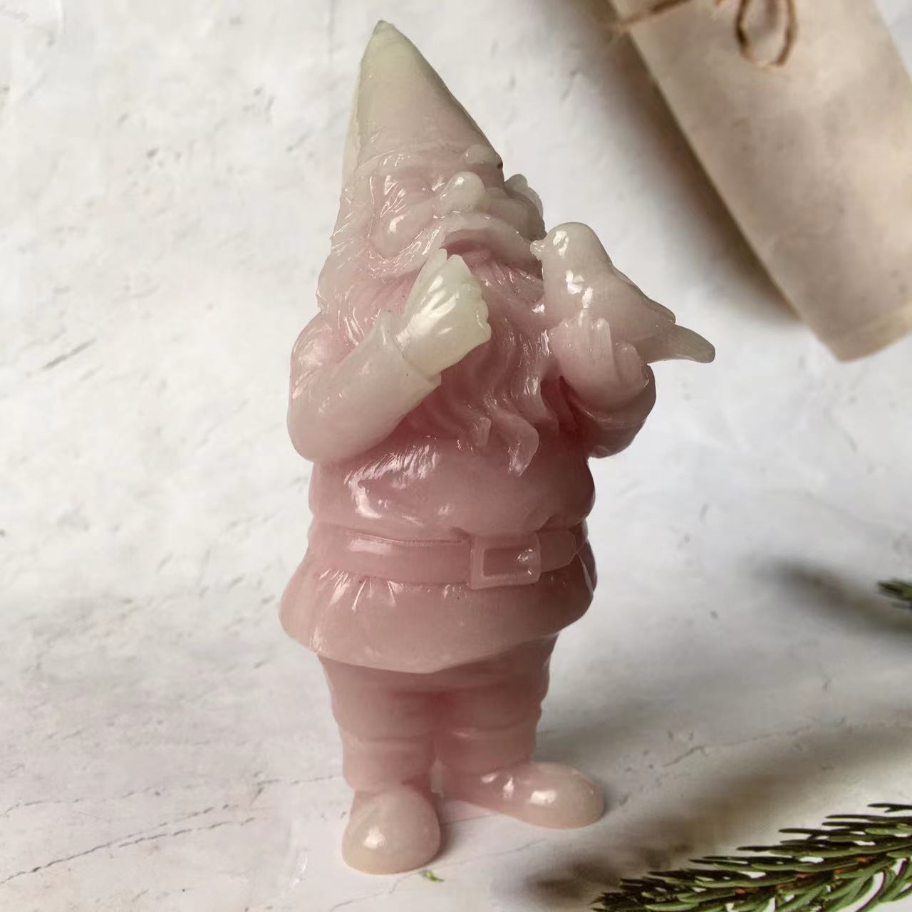 Wholesale crystal luminous High-quality Santa claus carving santa claus For Party Home Decor