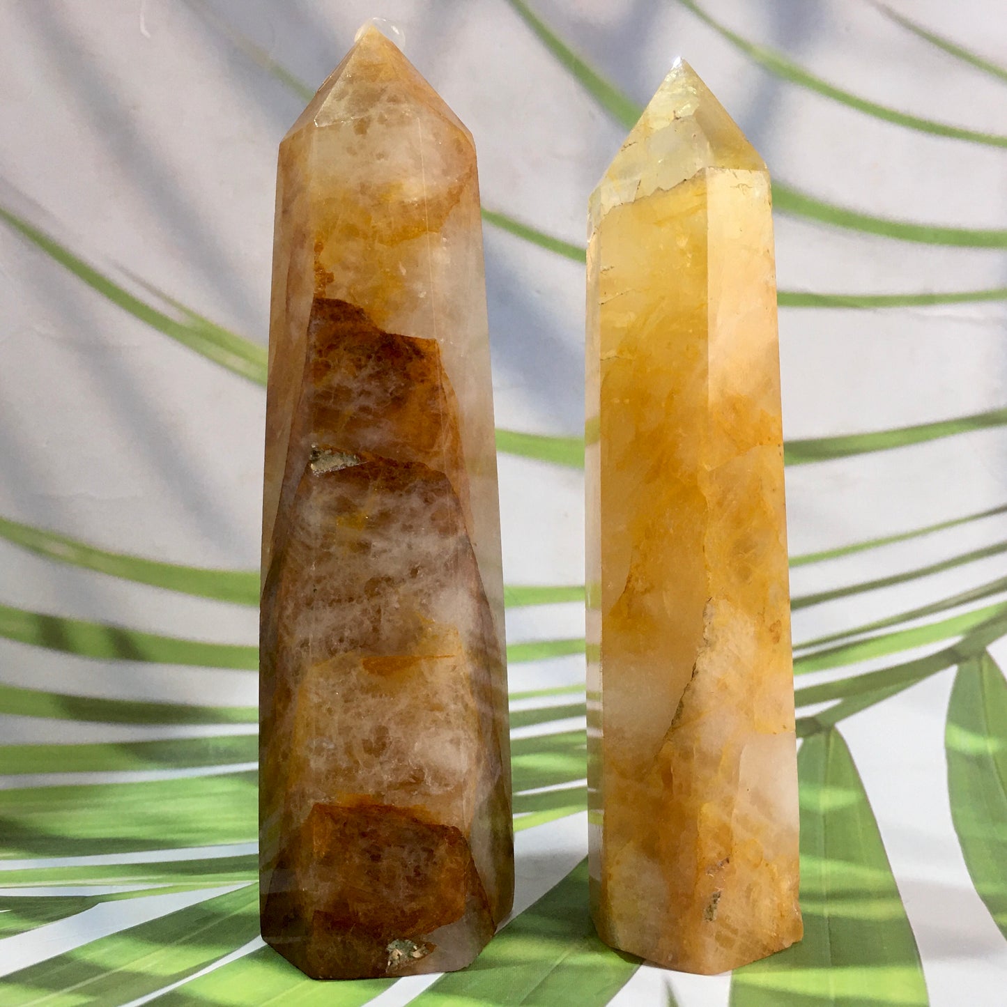 Wholesale high quality reiki natural crystal Gloden healer tower for decoraiotion 1kg