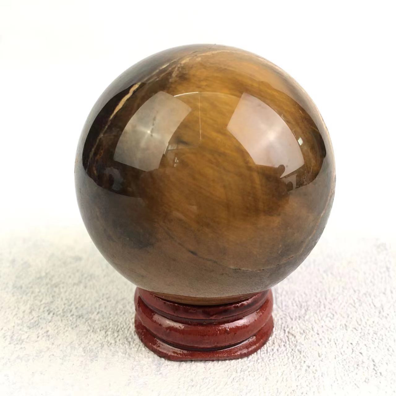 Wholesale natural crystal healing tiger eye sphere for decoration 1kg