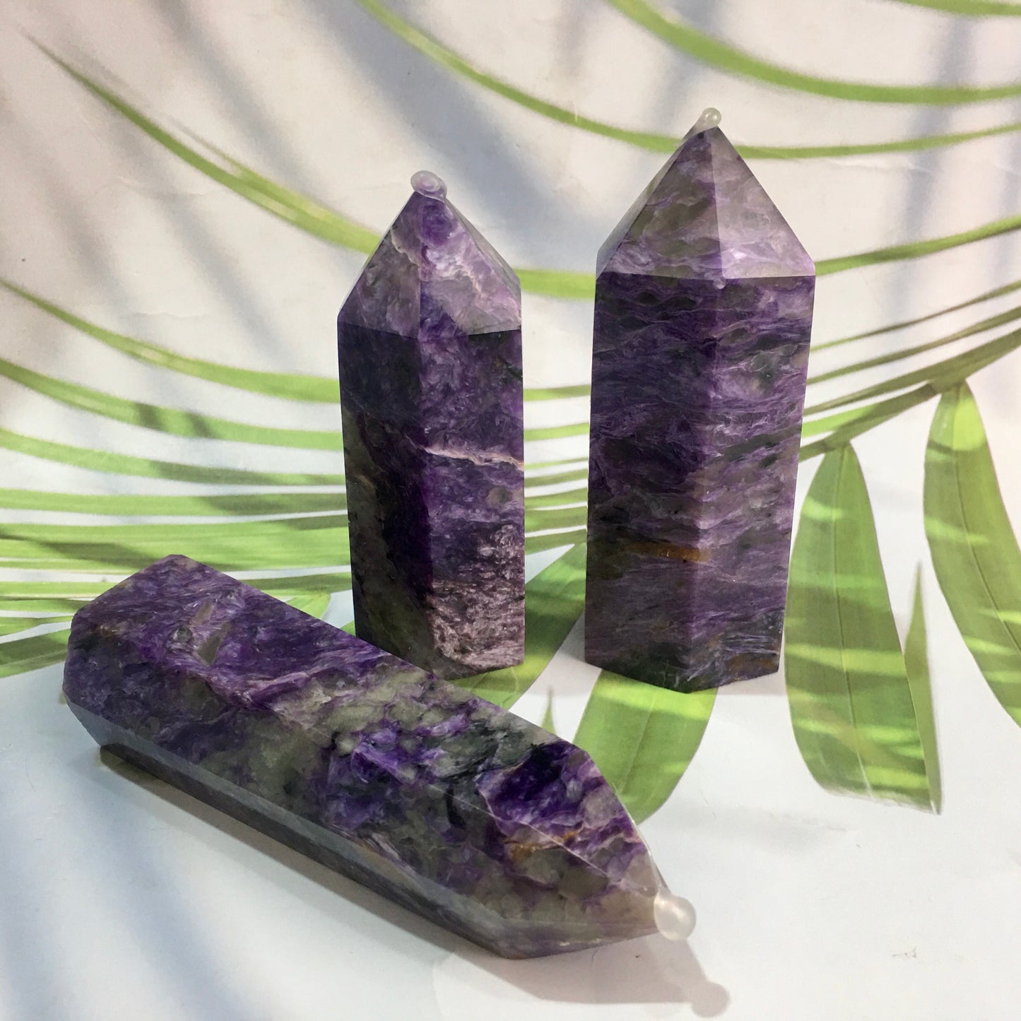 Wholesale Natural High Quality Charoite Crystal Tower For decoraiotion 1kg
