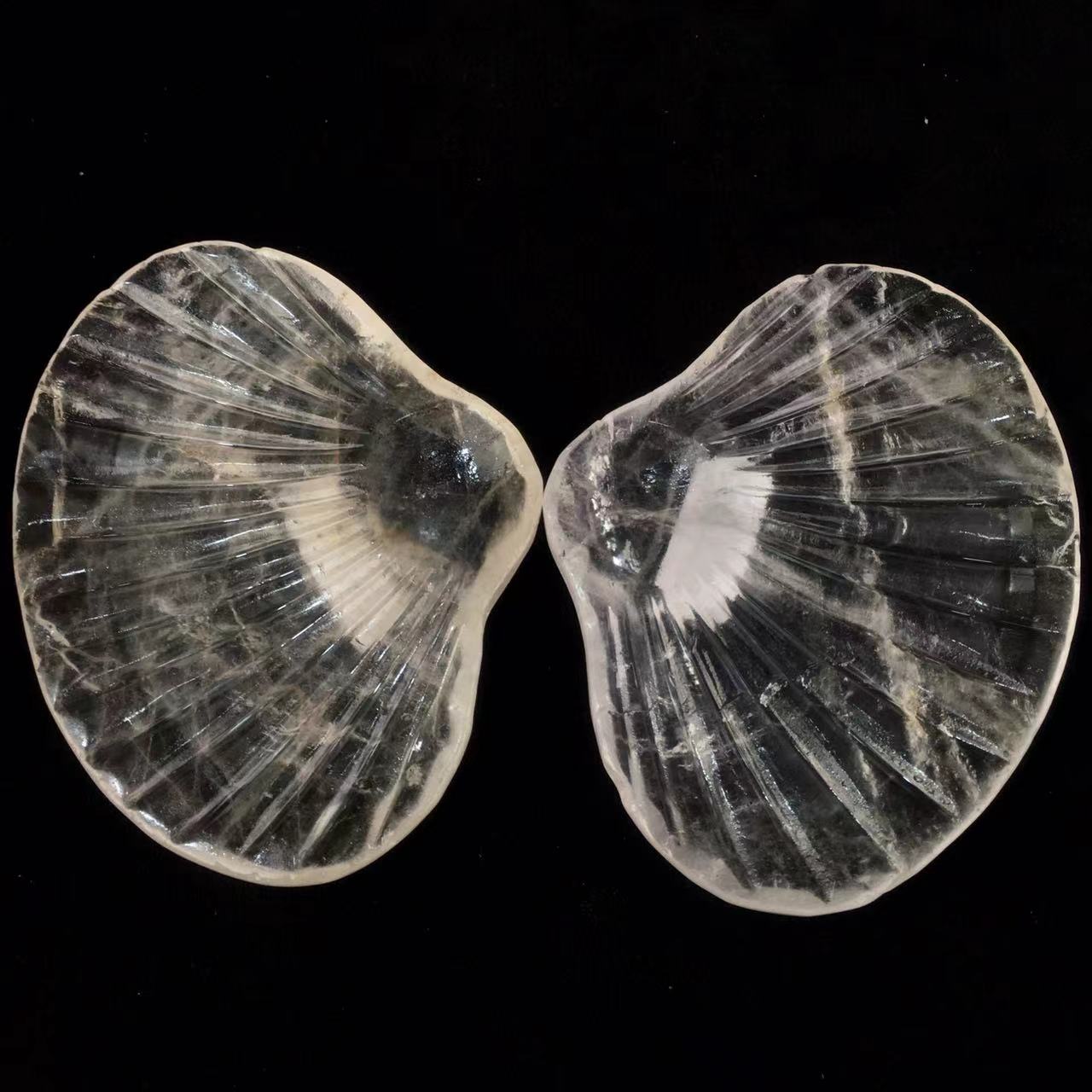Wholesale high quality reiki natural crystal shell moss/clear/rose carving for decoraiotion