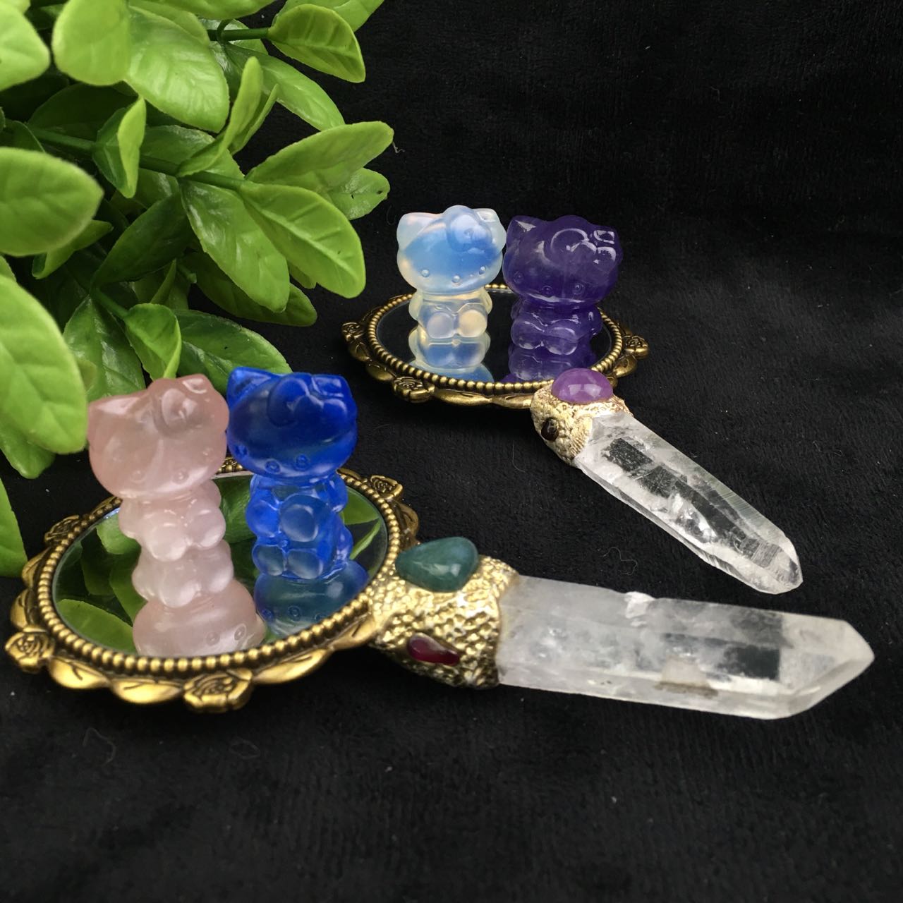 Wholesale Natural Healing Hello kitty carving for decoration