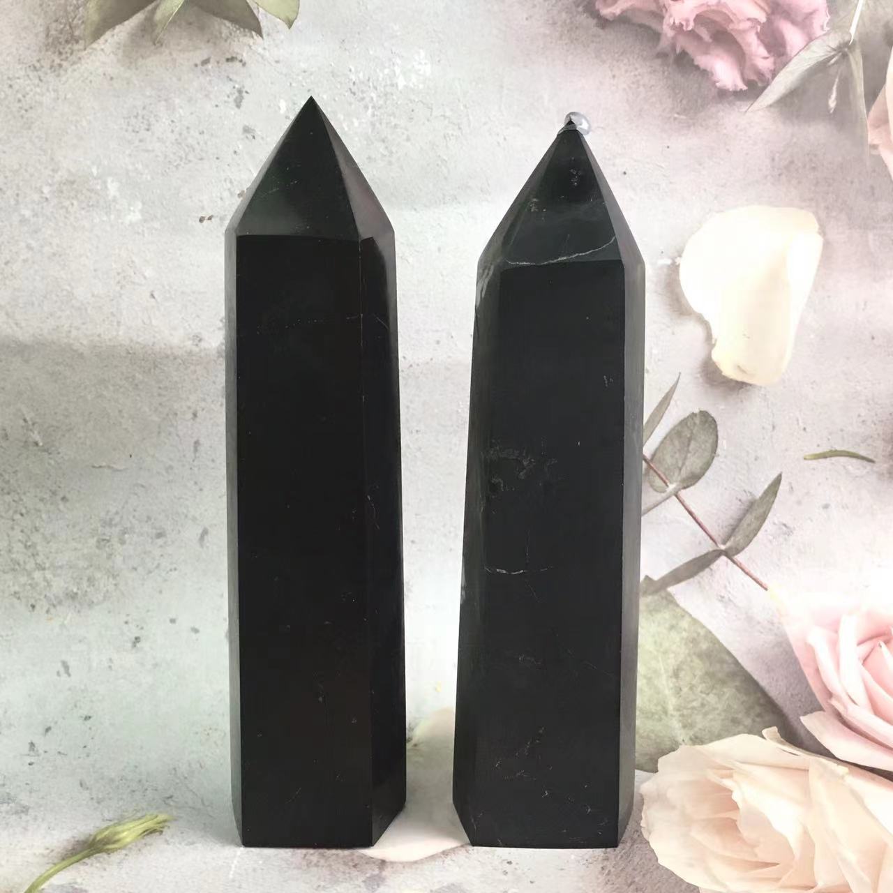 Wholesale natural crystal shungitetower for decoration 1kg