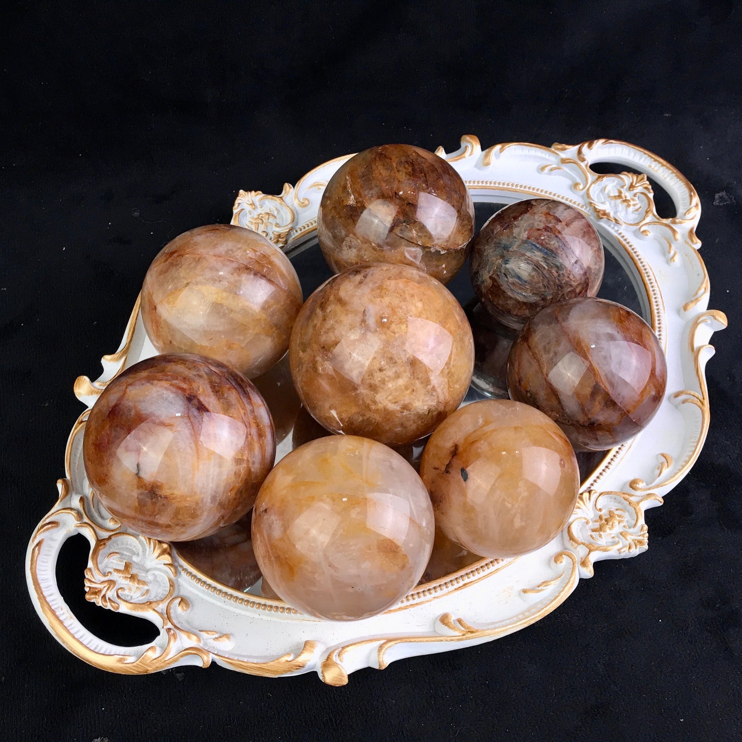 Wholesale high quality reiki natural Golden hearler sphere for decoration 1kg