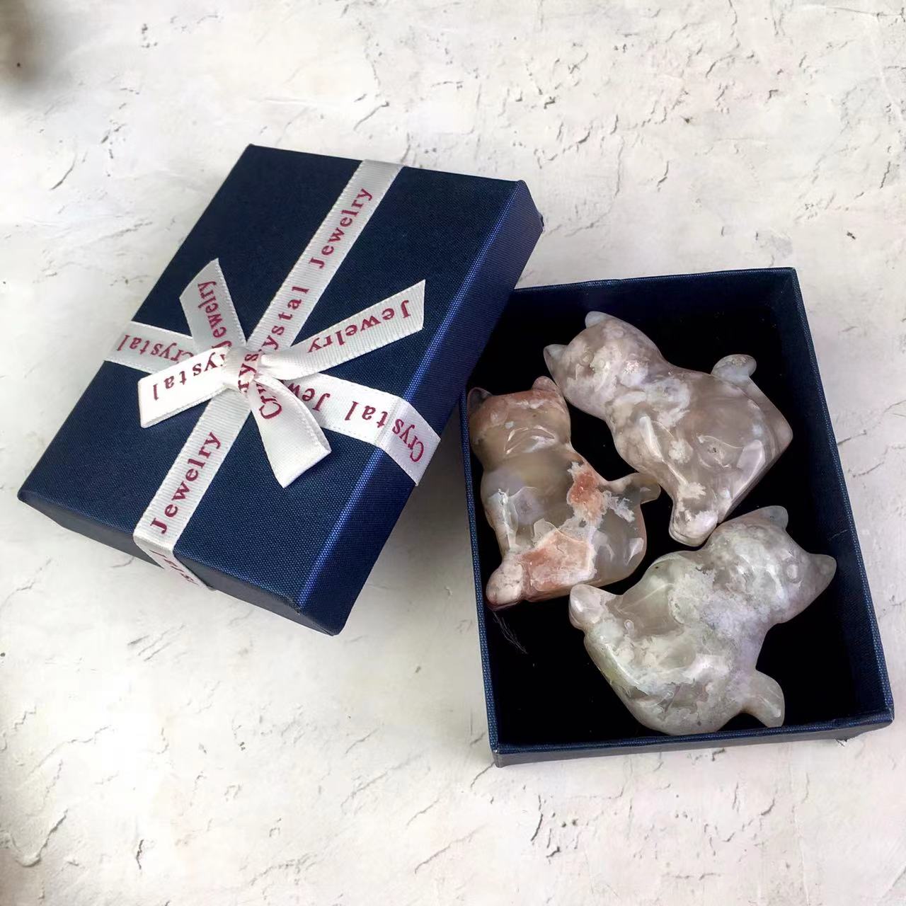 Wholesale High quality Sakura Agate Cat For Decoration