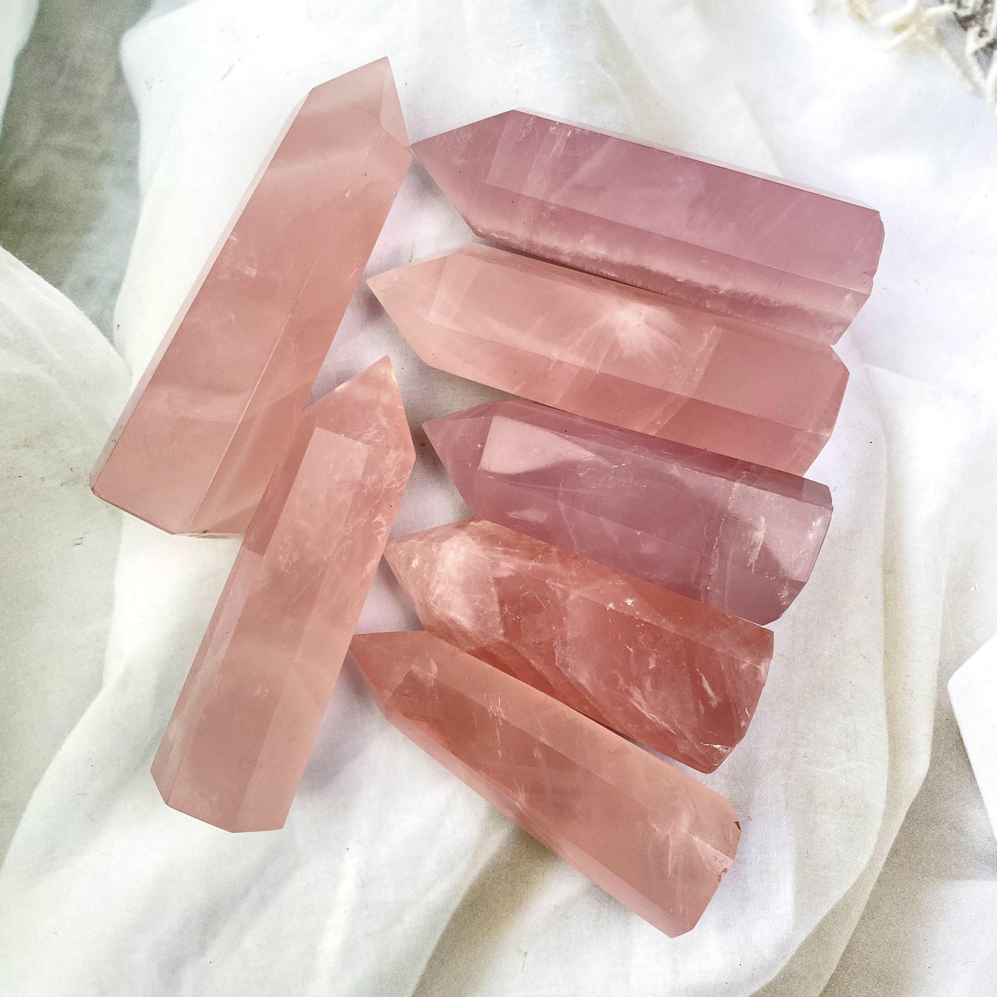 Wholesale Natural Crystals Healing Rose Quartz Tower For Decoration 1kg