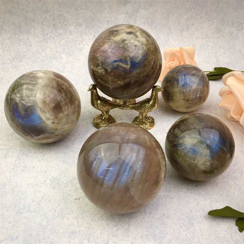 Wholesale Natural Healing Blue Moonstone Sphere for decoration 1kg