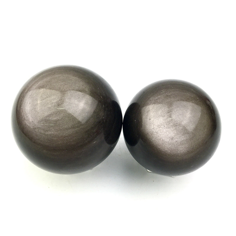 Wholesale Rare Silver Obsidian Crystal Sphere Polished Black Healing Quartz Ball for Fengshui 1kg
