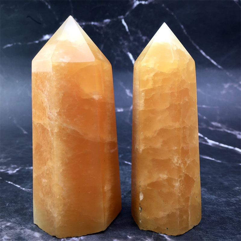 Wholesale Natural Yellow Jade Tower for Decoration 1kg