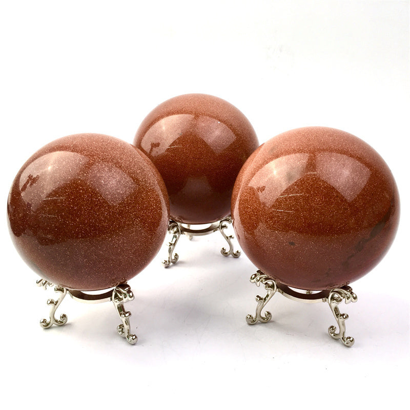 Wholesale Natural Healing Gold Sandstone sphere for decoration 1kg