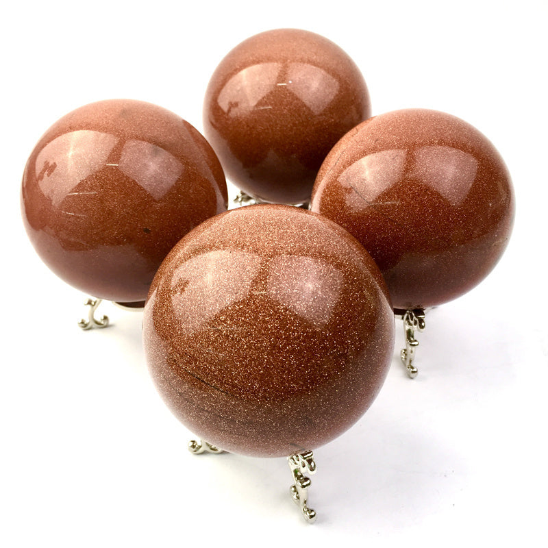 Wholesale Natural Healing Gold Sandstone sphere for decoration 1kg