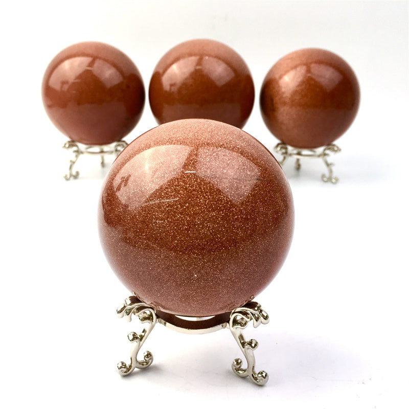 Wholesale Natural Healing Gold Sandstone sphere for decoration 1kg