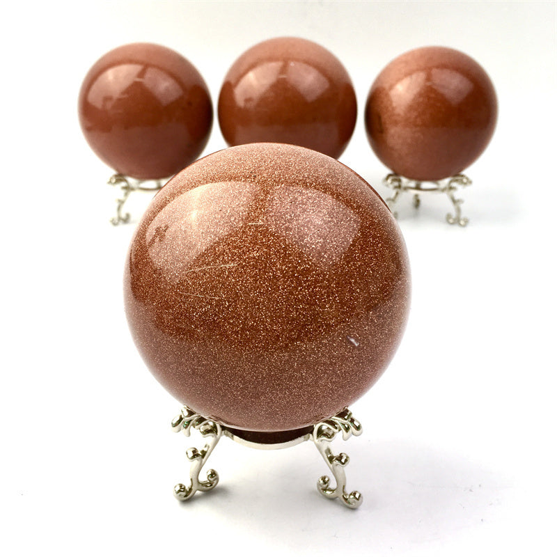 Wholesale Natural Healing Gold Sandstone sphere for decoration 1kg