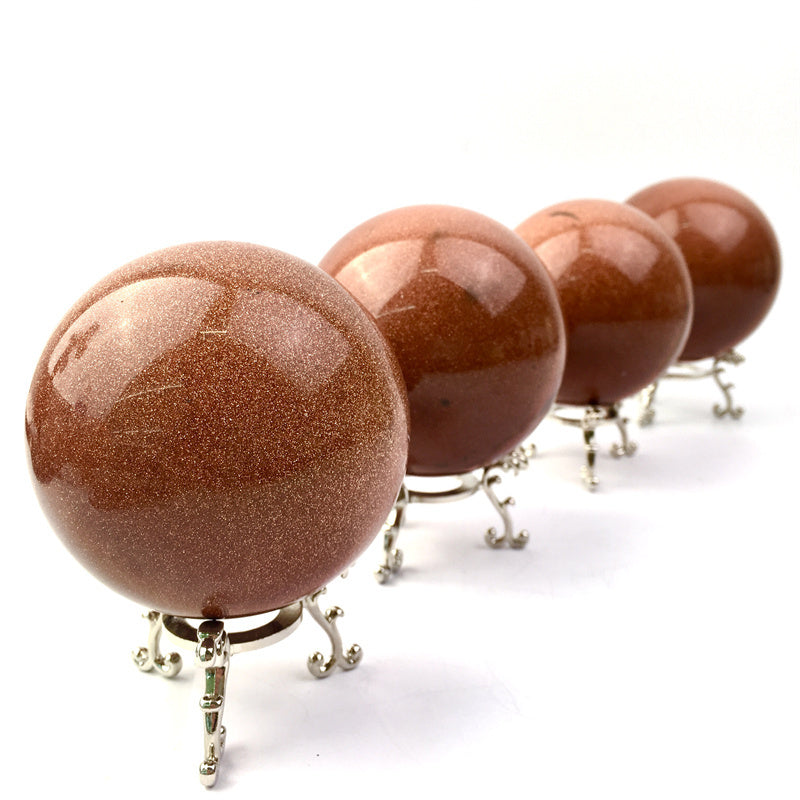 Wholesale Natural Healing Gold Sandstone sphere for decoration 1kg