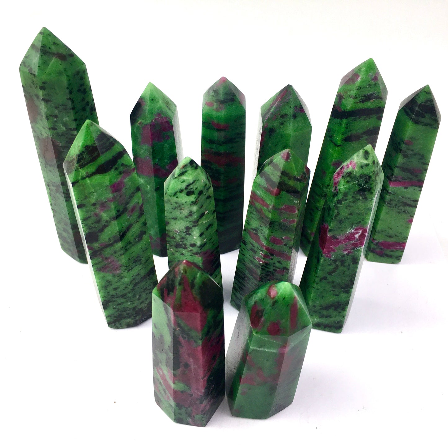 Wholesale Healing Natural Ruby Zoisite Tower for decoraiotion 1kg