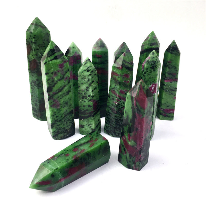 Wholesale Healing Natural Ruby Zoisite Tower for decoraiotion 1kg