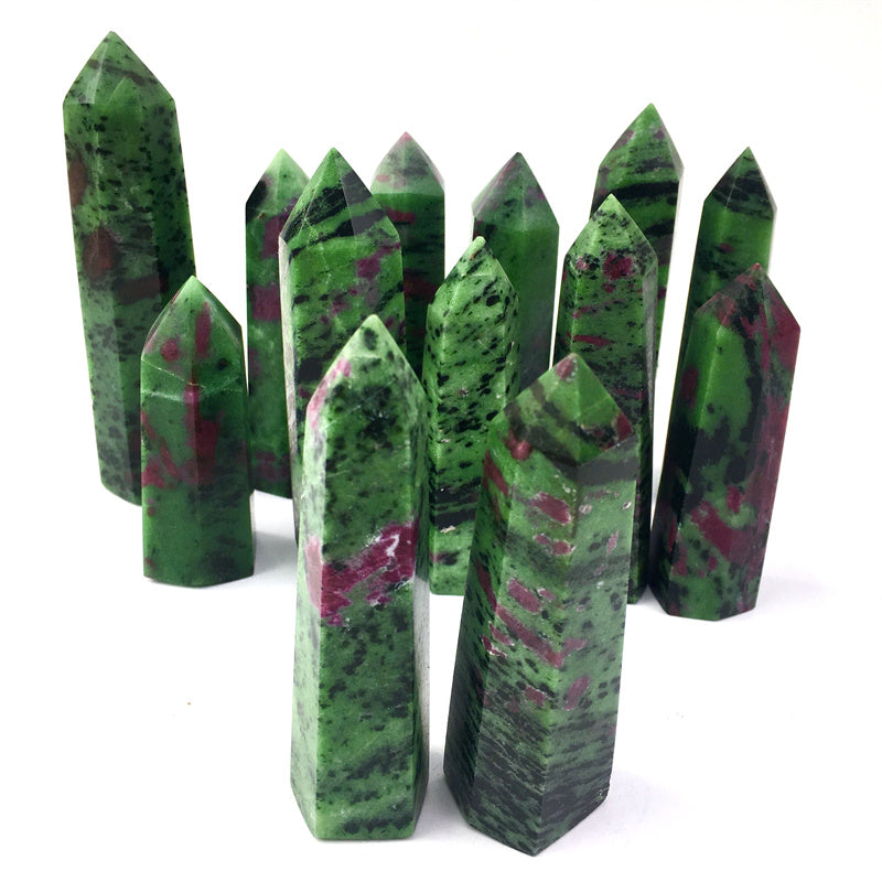 Wholesale Healing Natural Ruby Zoisite Tower for decoraiotion 1kg