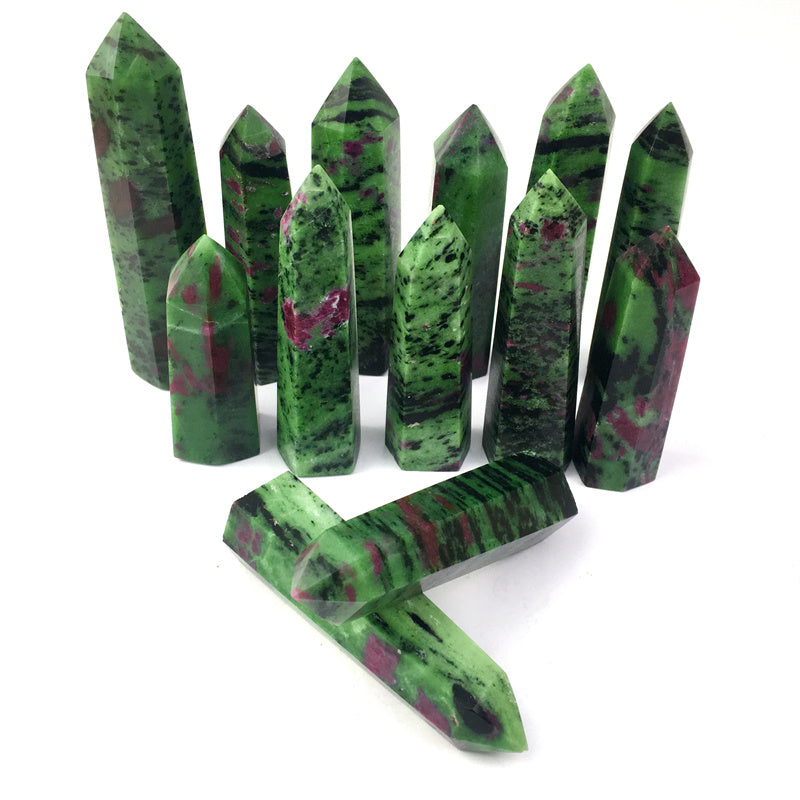 Wholesale Healing Natural Ruby Zoisite Tower for decoraiotion 1kg