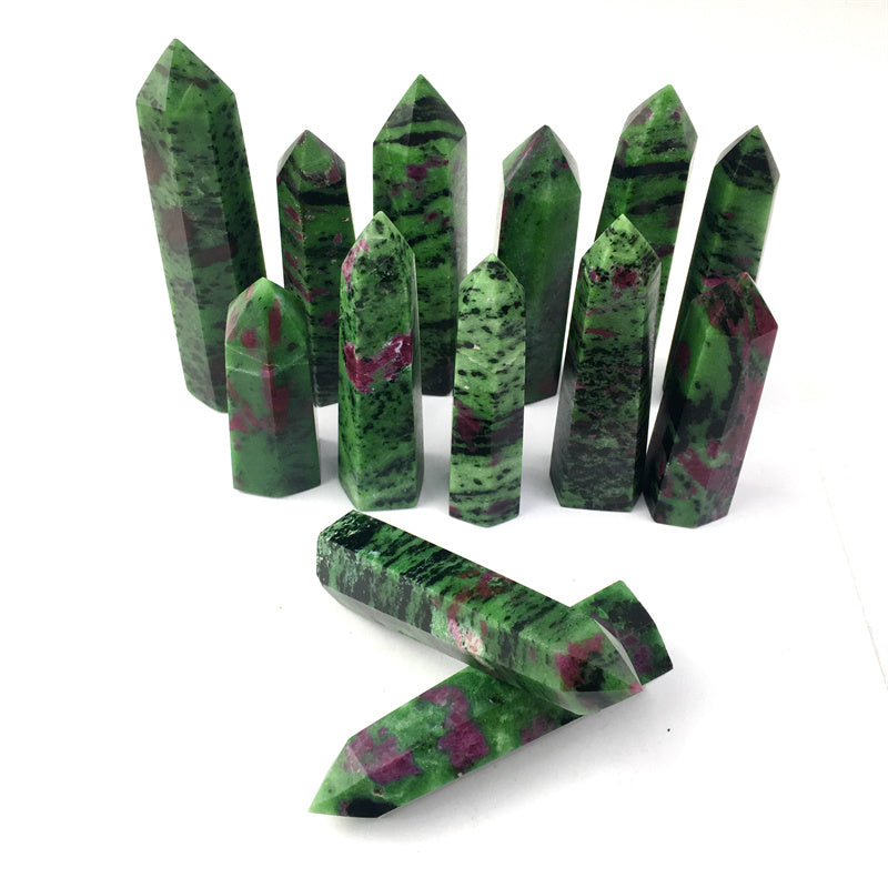Wholesale Healing Natural Ruby Zoisite Tower for decoraiotion 1kg