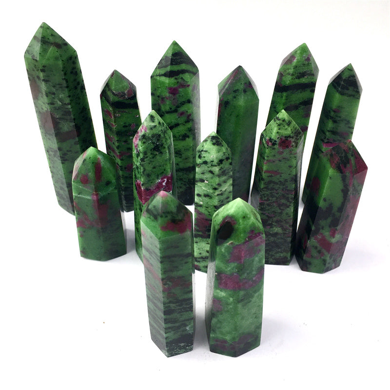 Wholesale Healing Natural Ruby Zoisite Tower for decoraiotion 1kg