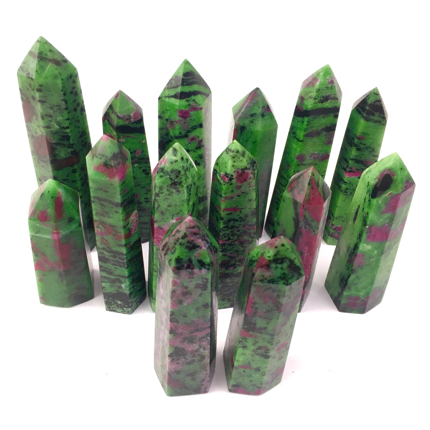 Wholesale Healing Natural Ruby Zoisite Tower for decoraiotion 1kg