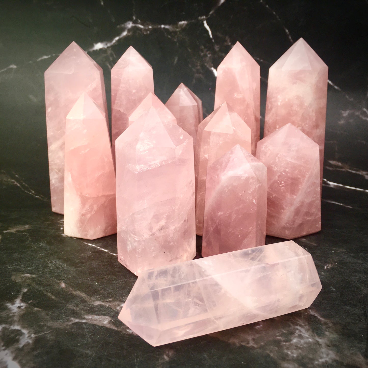 Wholesale Natural Healings Crystals Rose Quartz Tower for decoraiotion 1kg