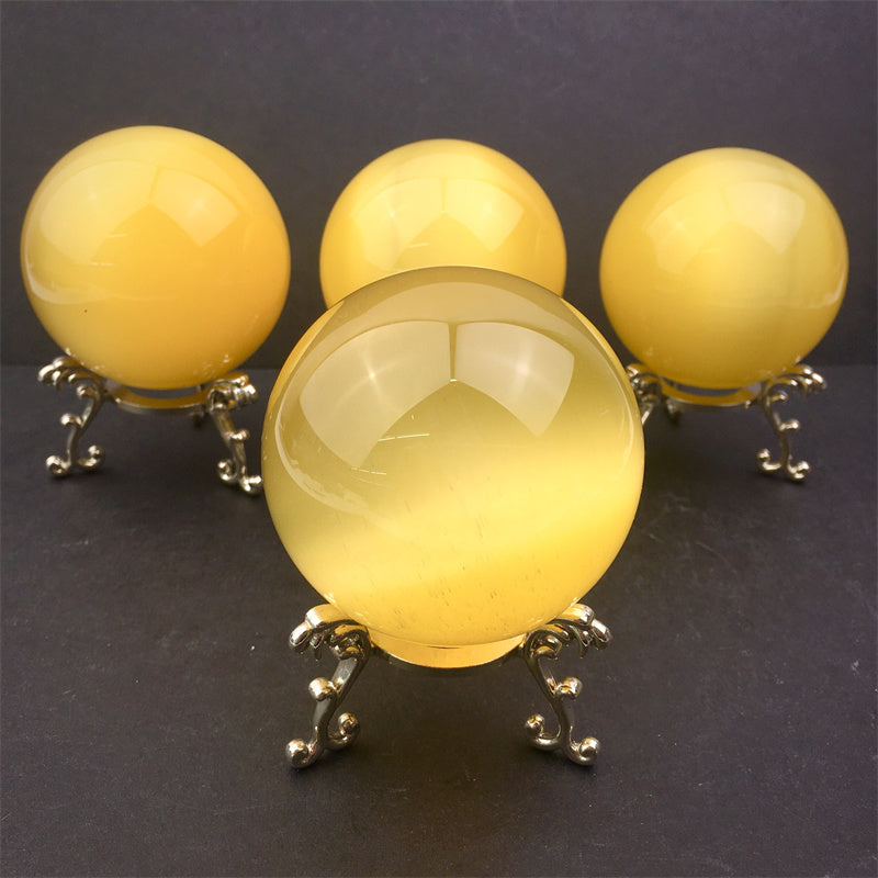Wholesale high quality reiki natural Cat Eye Sphere for decoration 1kg