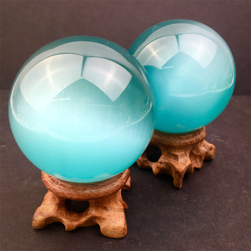 Wholesale high quality reiki natural Cat Eye Sphere for decoration 1kg