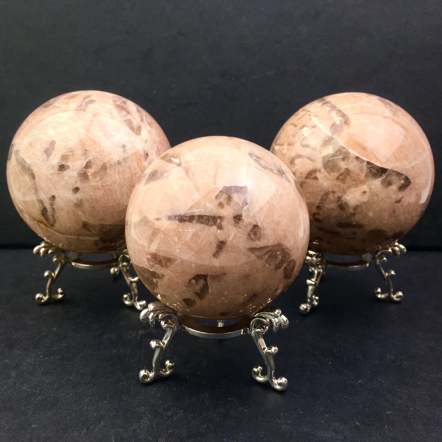 Wholesale high quality reiki natural Moonlight and calcite sphere for decoration 1kg