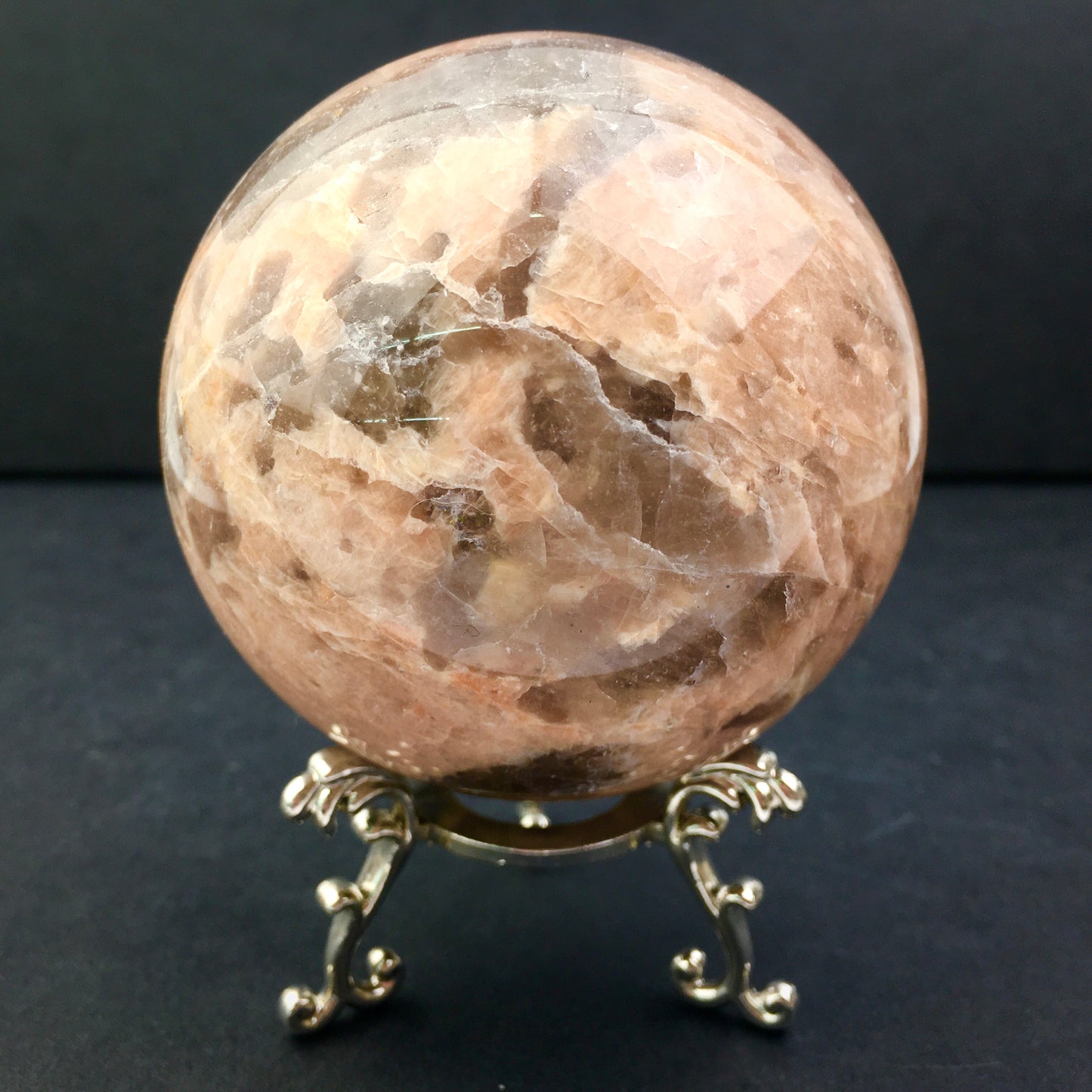 Wholesale high quality reiki natural Moonlight and calcite sphere for decoration 1kg