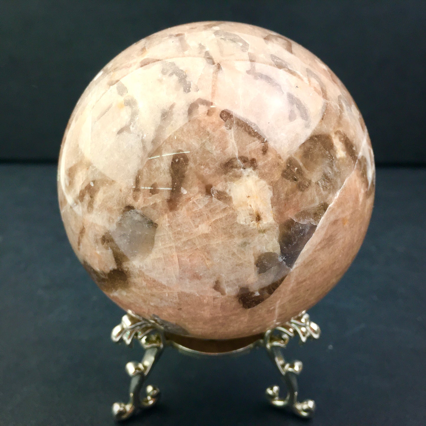 Wholesale high quality reiki natural Moonlight and calcite sphere for decoration 1kg