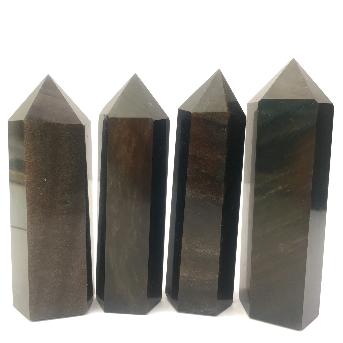 Wholesale High Quality Sliver Obsidian tower for decoraiotion 1kg