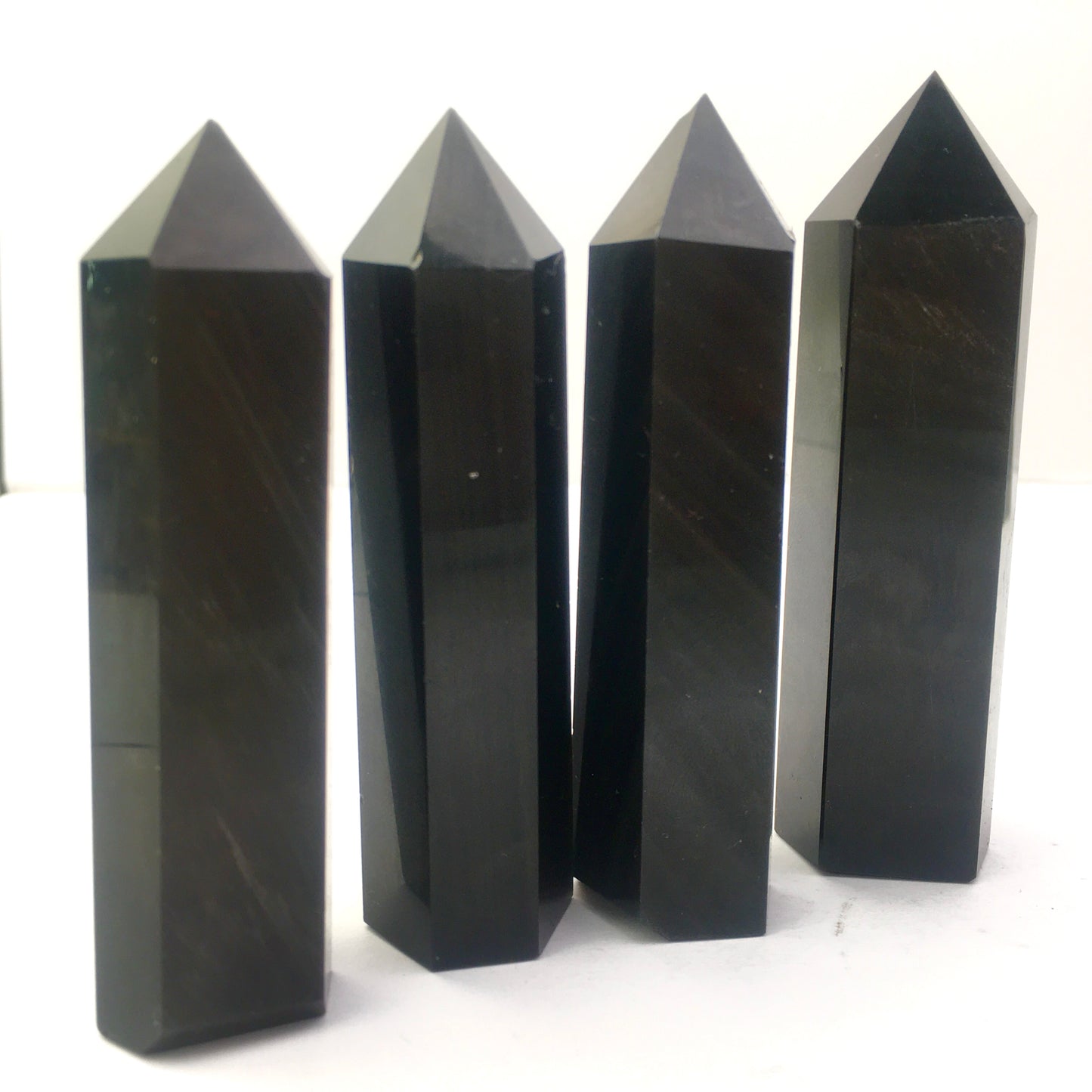 Wholesale High Quality Sliver Obsidian tower for decoraiotion 1kg