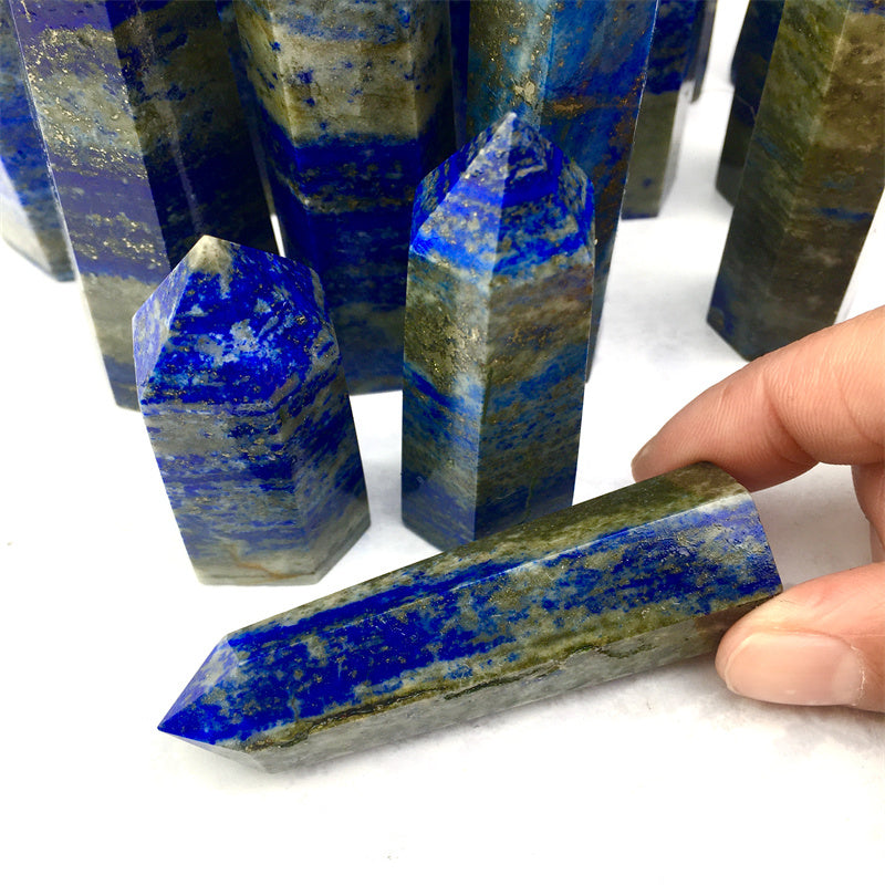 Wholesale Natural Crystal tower Lapis tower for decoraiotion 1kg