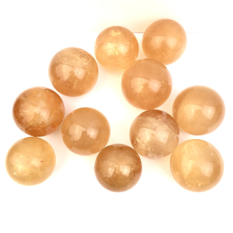 Wholesale Natural honey calcite crystal balls/sphere for decoraiotion 1kg