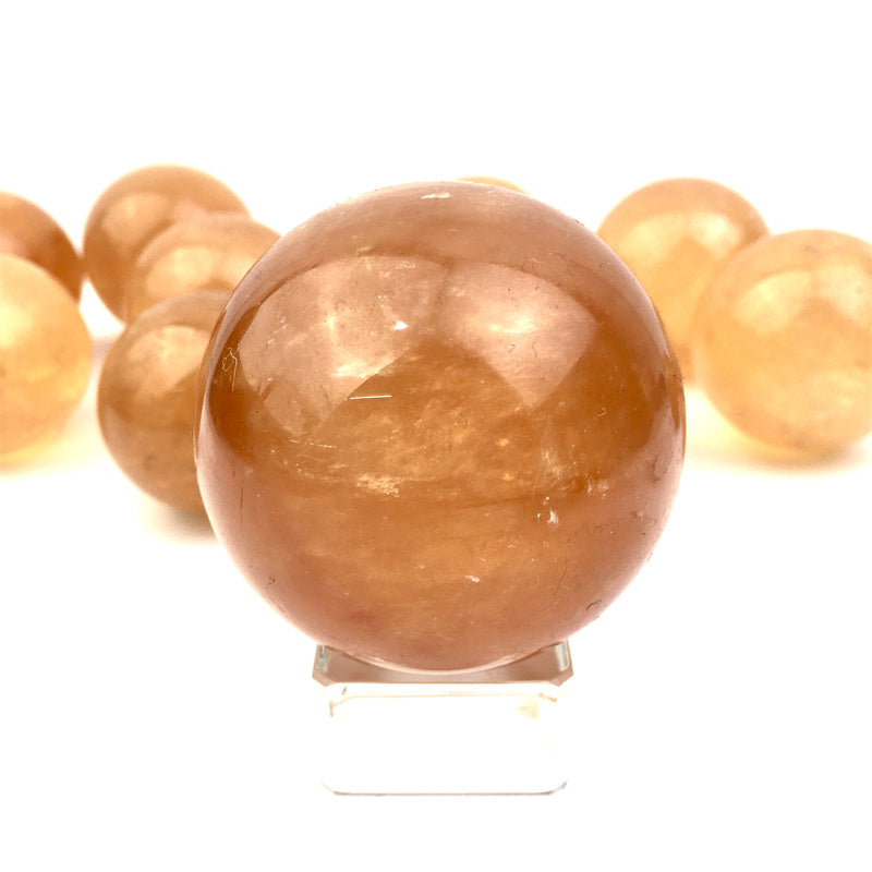 Wholesale Natural honey calcite crystal balls/sphere for decoraiotion 1kg