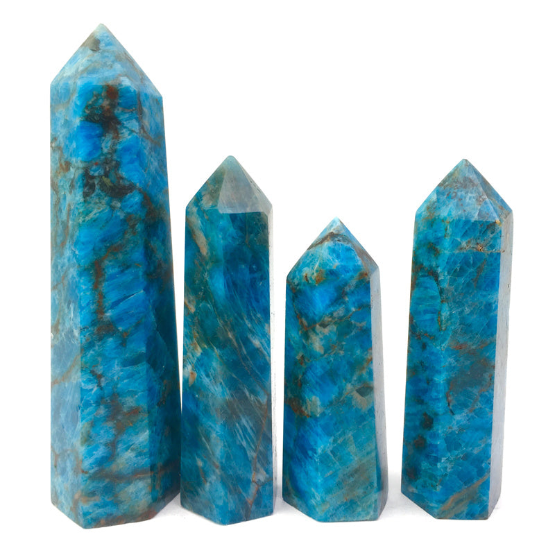 Wholesale high quality reiki natural Apatite Healing stone tower for decoraiotion1kg