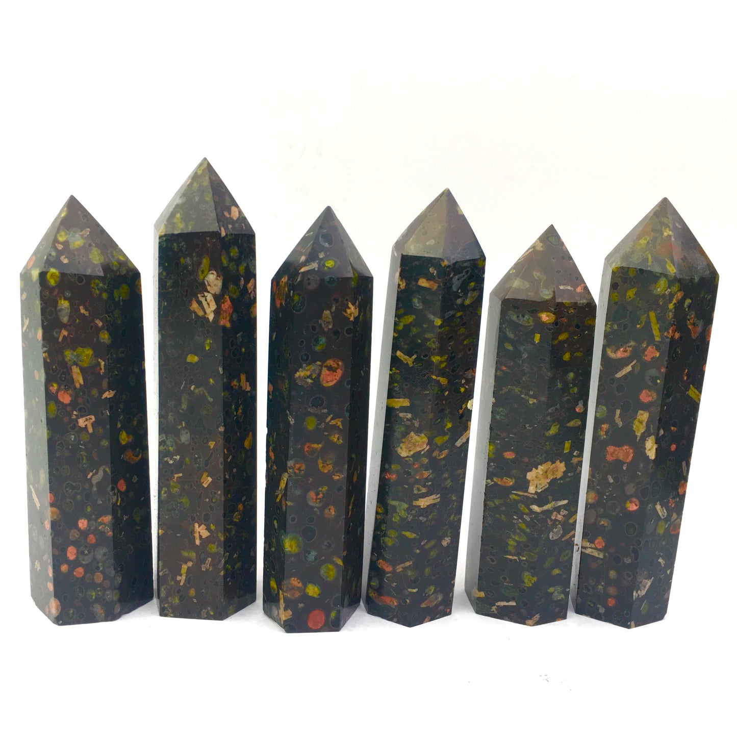 Wholesale Natural Crystal blossom jasper tower for decoraiotion 1kg