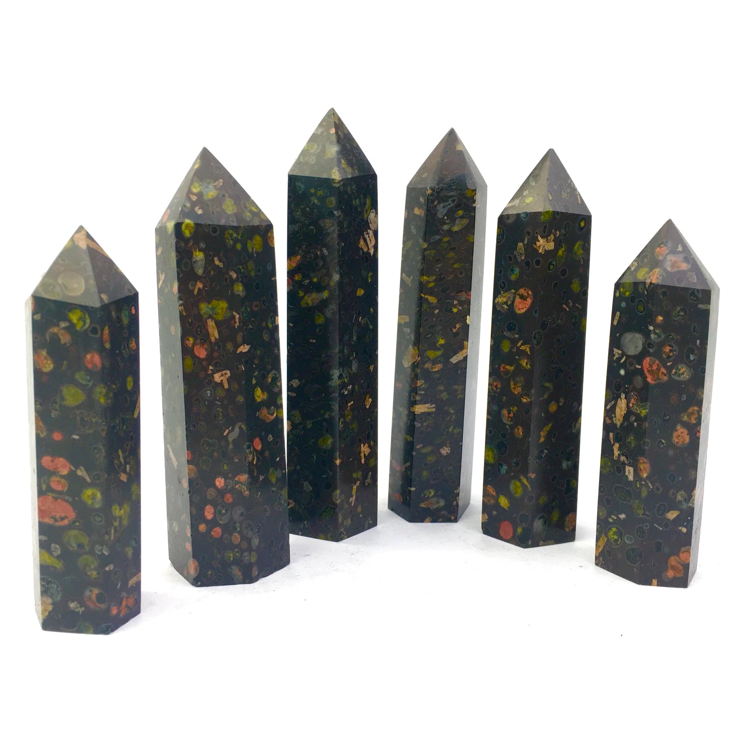 Wholesale Natural Crystal blossom jasper tower for decoraiotion 1kg