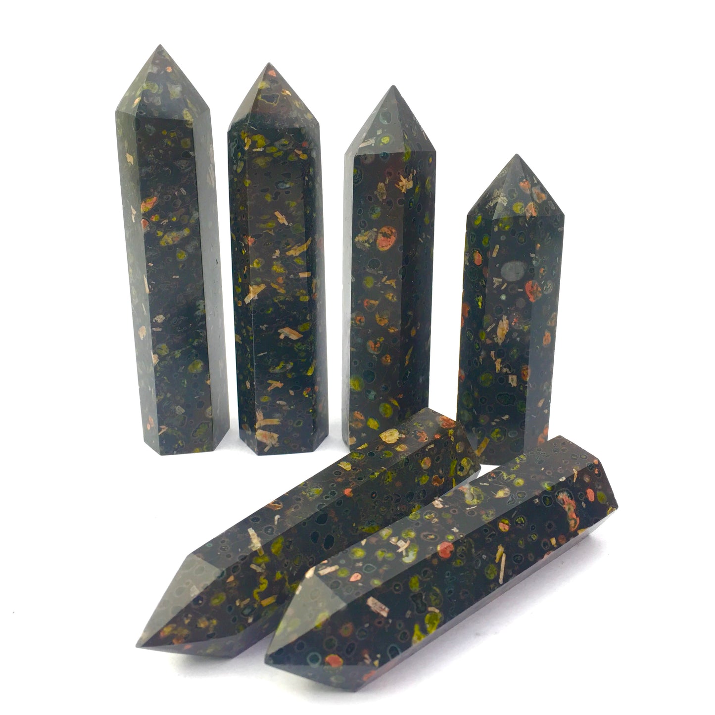 Wholesale Natural Crystal blossom jasper tower for decoraiotion 1kg