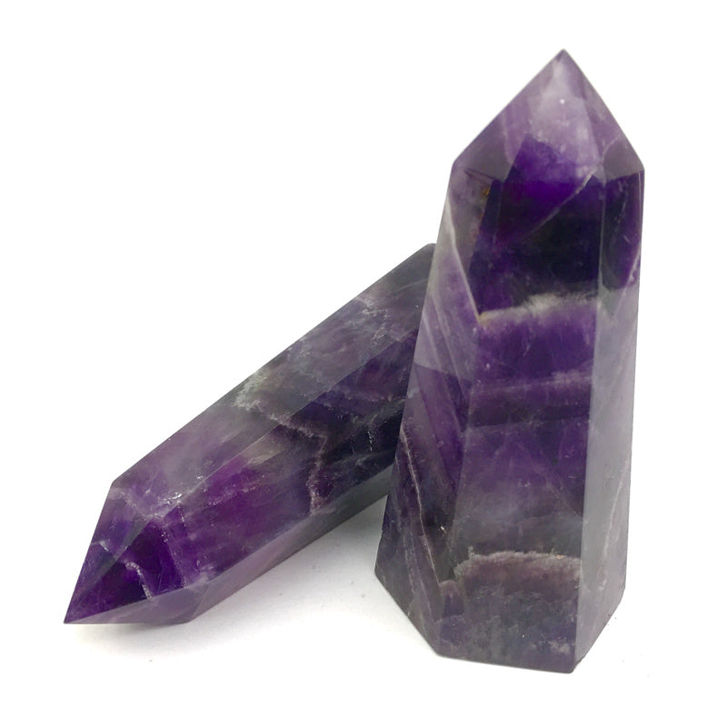 Wholesale natural crystal dream amethyst tower for decoraiotion 1kg