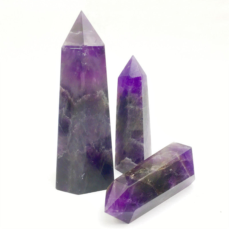 Wholesale natural crystal dream amethyst tower for decoraiotion 1kg