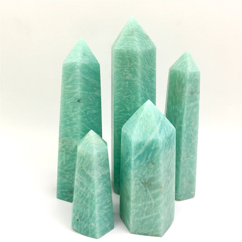 Wholesale high quality reiki natural Amazonite Healing stone tower for decoraiotion1kg