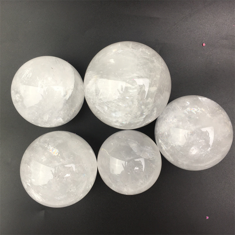 Wholesale Natural Crystal Clear Calcite Spheres for decoration 1kg
