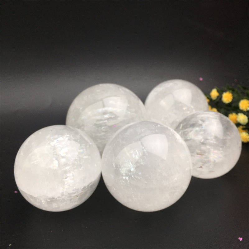 Wholesale Natural Crystal Clear Calcite Spheres for decoration 1kg