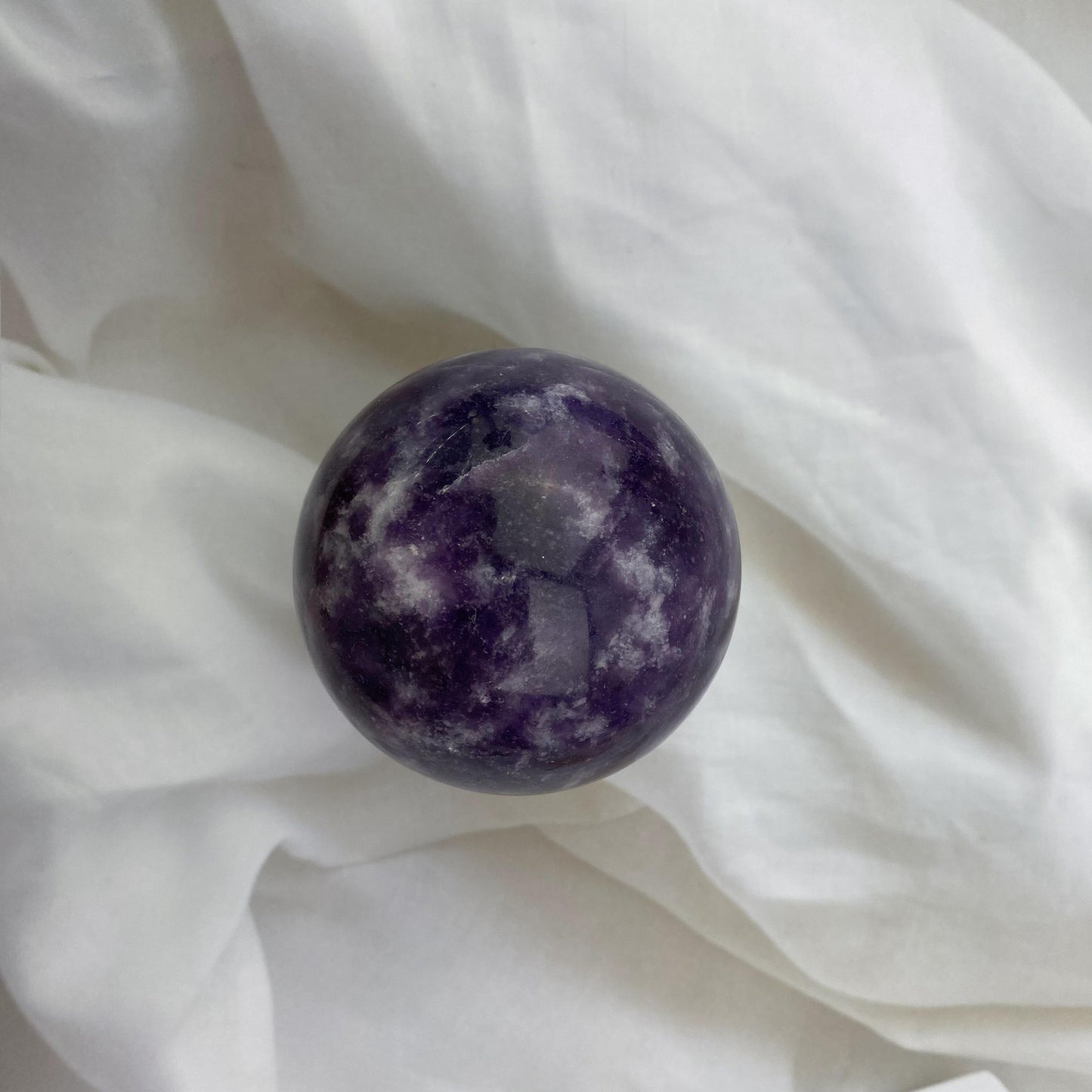 Natural polished crystal quartz ball dark purple mica sphere spiritual healing lepidolite sphere for decoration 1kg