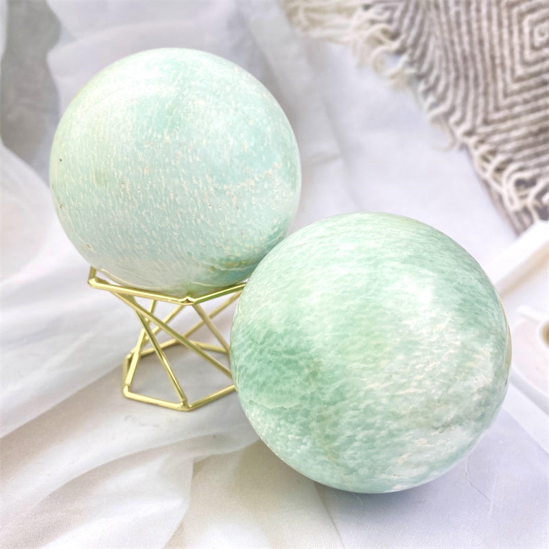 Wholesale high quality reiki natural Amazonite Healing stone sphere($76/kg) for decoraiotion1kg