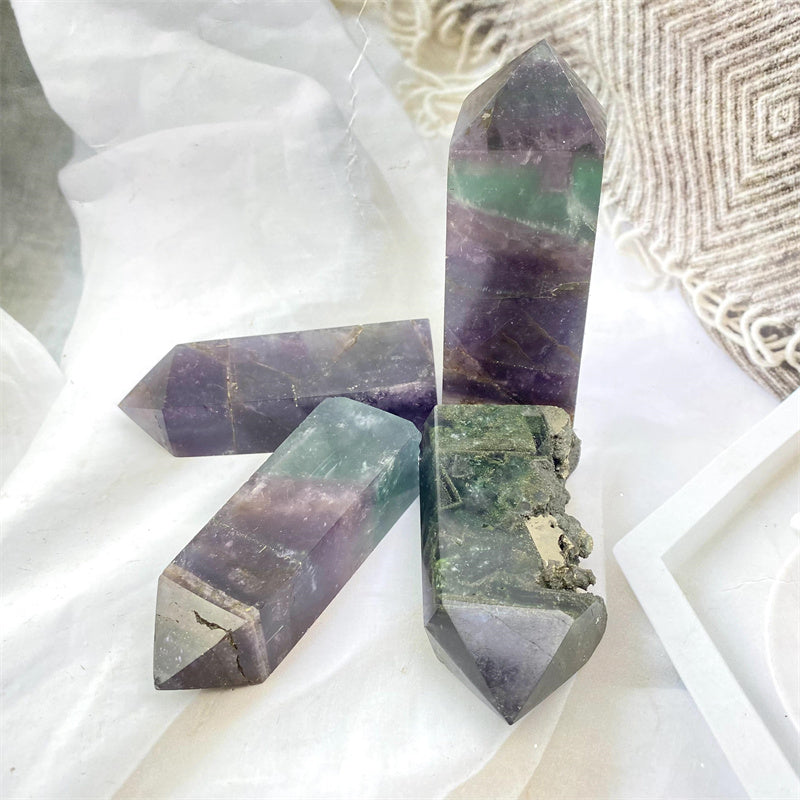 Wholesale Natural Crystals Fluorite Pyrite Tower for decoration 1kg