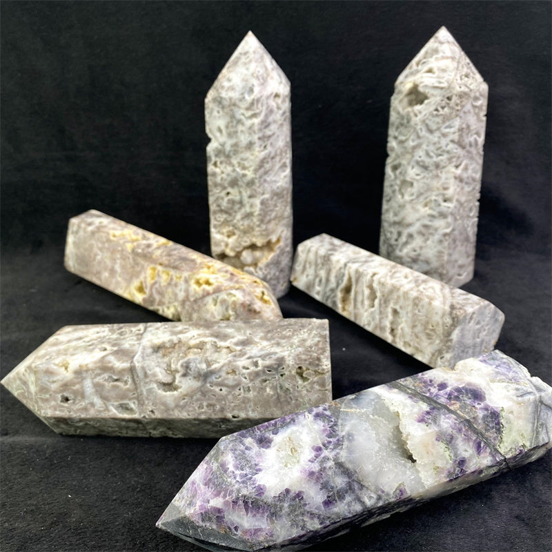 Wholesale natural crystals sphalerite tower for decoraiotion 1kg