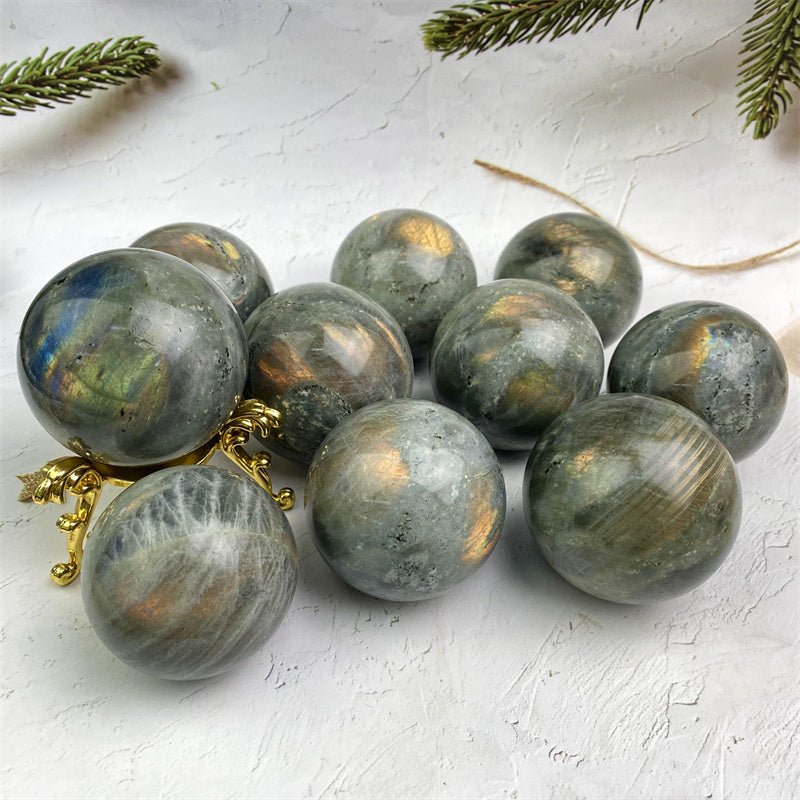 Wholesale High Quality Natural Crystal Labradorite Sphere for decoraiotion 1kg